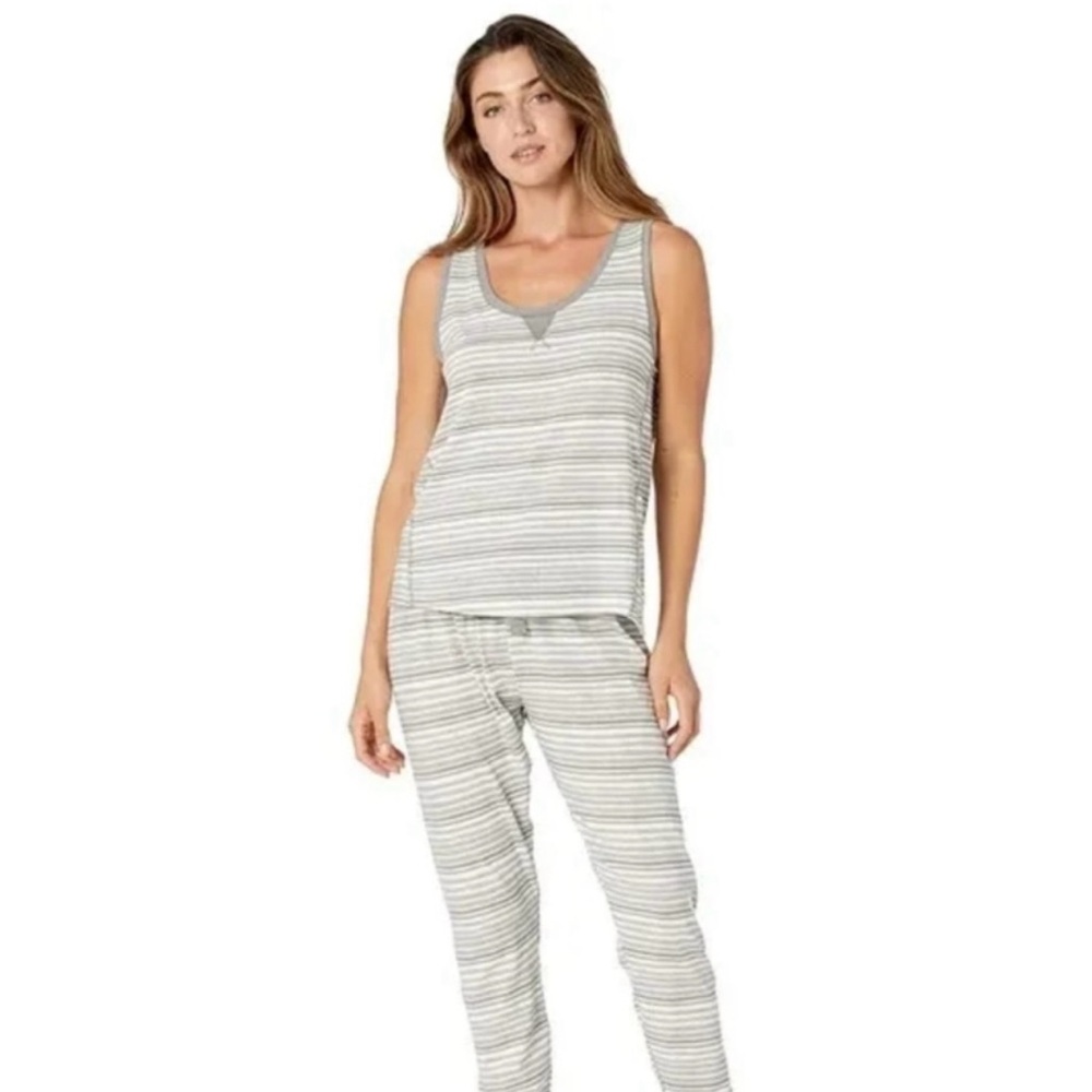 Splendid Women's Tank Top Shirt and Jogger PJ Set, Sunbleached Grey $80 MSRP